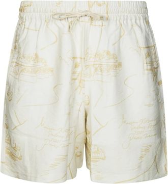 Maison Kitsun&eacute; Bermuda Leggero - Heren - Korte Broeken - Wit - S - Korte Broeken