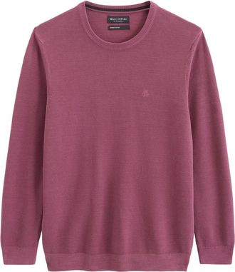 Marc O'Polo Gebreide Pullovers Lange Mouw - Heren - Ronde hals truien - Rood - S - Katoen - Truien & Vesten