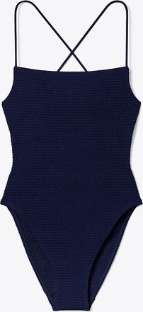 Tory Burch Womens Smocked Swimsuit, size XS