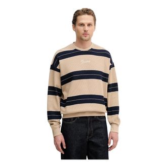 Guess Truien & Vesten, Heren, Bruin, M, Katoen, Gestreepte Trui
