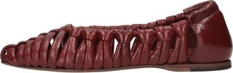 Pantanetti Reglisse Ballerina plat - Dames - Ballerinas - Rood - 38 EU - Leer - Schoenen