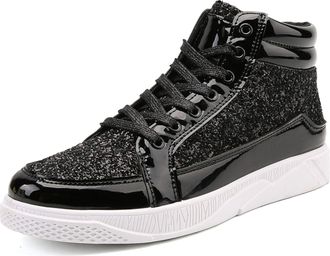 Generic Mens Trainers, High-Top Trainers, Fashion Trainers, Outdoor Fitness Shoes, Glitter, Lightweight, Trendy, Casual Trainers, Walking Shoes, Men, Non-Slip