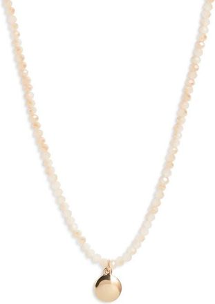Nordstrom Beaded Charm Pendant Necklace in Neutral- Gold at Nordstrom