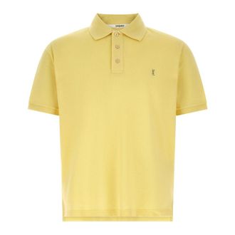 Saint Laurent Cassandre Polo - male - Saint Laurent - Polo Shirts - Yellow - XL - Tops