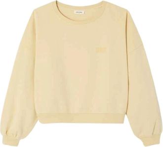 American Vintage Jitbay Sweatshirt - Dames - Sweatshirts - Beige - L - Katoen - Hoodies & sweatvesten