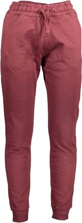 U.S.Polo Association Paarse Sportkatoenen Broek met Borduurwerk - Heren - Sweatpants - Rood - L - Katoen - Broeken
