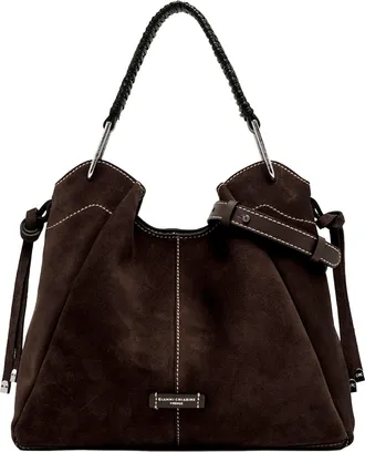 Gianni Chiarini Era Brown Suede Handbag