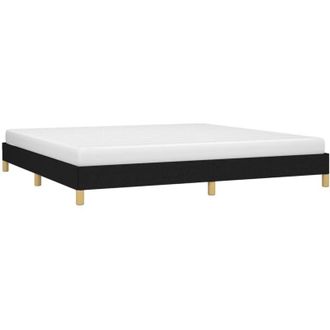 vidaXL Cama sin colchón tela negro 200x200 cm vidaXL
