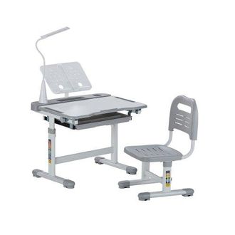 OEM Juego De Mesa Y Silla De Estudio Para Ni&ntilde;os, Capacidad De Carga De 100 Kg Ajuste De Altura Del Escritorio De 53-71 Cm Con L&aacute;mpara De Mesa Y Tablero In