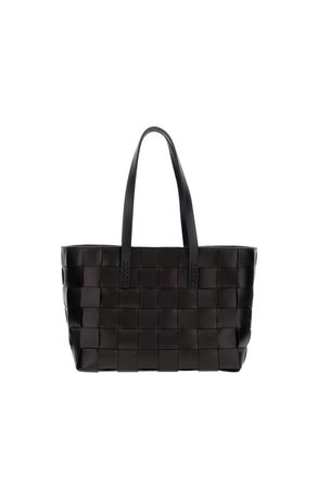 Dragon Diffusion Structured Woven Leather Tote Bag with Integrated Straps