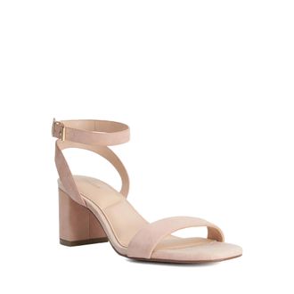 Dune London Womens Ladies Medina - Block Heel Ankle Strap Sandals - Blush Suede - Size UK 7