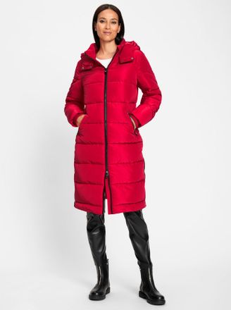 Heine Steppmantel HEINE, Damen, Gr. 34, lila (erdbeere), 100% Polyester, Wattierung:100% Polyester, unifarben, unifarben mit Farbeinsatz, unifarben mit Farb