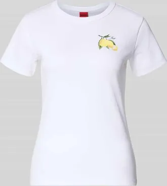 HUGO BOSS Regular Fit T-Shirt aus Baumwoll-Mix Modell DELORIS_4 in Offwhite, Gr&ouml;&szlig;e XL