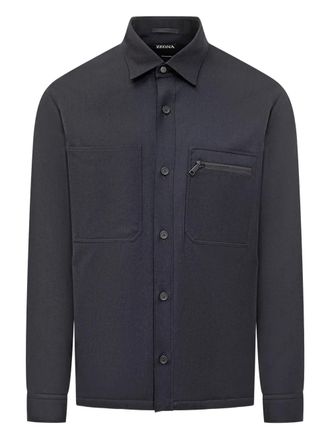 Ermenegildo Zegna zip-pocket overshirt - men - Wool - S - Black