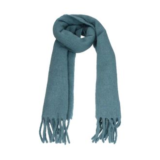 Ami Winter Scarves, female, Green, Size: ONE SIZE Green Leather Scarves with Fringes