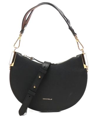 Coccinelle small Sunup half-moon shoulder bag - Black