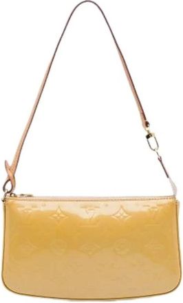Louis Vuitton Pre-owned Pochette Accessoires - Dames - Vintage Schoudertas - Beige - ONE Size - Leer - Vintage