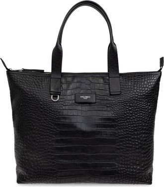 Dolce & Gabbana Leren shopper tas - Heren - Shoppers - Zwart - ONE Size - Leer - Tassen
