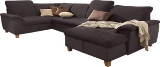 HOME AFFAIRE Wohnlandschaft »Lyla U-Form« wahlweise mit Rückenfunktion und zusätzlich mit Bett + Bettkasten