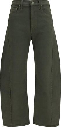 Mother Womens Jeans Half Pipe Flood Forest Night Cotton