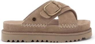 Warmbat Wondai Slider - Dames - Sandalen - Beige - 39 EU - Su&egrave;de - Schoenen