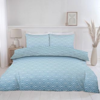 Lewis's Harlow Ombre Duvet Set - Blue - King | TJ Hughes Teal