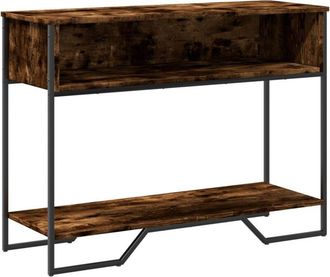 vidaXL Vidaxl - Mesa Consola Madera De Ingenier&iacute;a Roble Ahumado 100x35x74,5 Cm