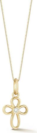 Ember Fine Jewelry 14K Gold Diamond Cross Pendant Necklace at Nordstrom Rack