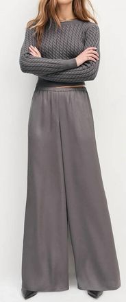 Favorite Daughter The Effortless Wide Leg Pants In Grey Shadow