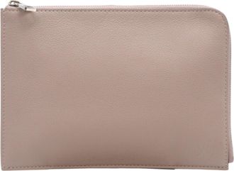 Louis Vuitton Grayish Coated Canvas Clutch Bag (Pre-Owned)