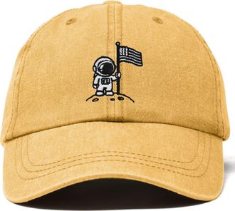 Dalix Moon Mission Dad Cap in Washed Gold at Nordstrom