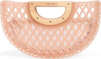 Dolce Vita Solandra Jelly Clutch in Blush at Nordstrom