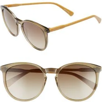 Longchamp 56mm Round Sunglasses in Military/ochre at Nordstrom Rack