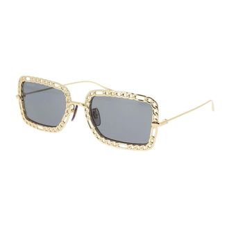 Gucci Sunglasses, female, Yellow, 54 MM, Stylish Sunglasses with Chain