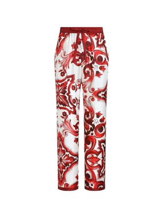 Dolce & Gabbana Vanity-Hose aus Twill mit Majolika-Print