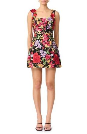 Elliatt Talia Floral Embroidery Cocktail Minidress in Floral Multi at Nordstrom Rack, Size Xx-Large