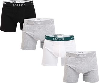 Lacoste Katoenen stretch boxershorts heren (3-pack) (Zwart/Grijs/Wit)