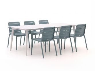 Forza Furniture Forza Narni/Sora 220cm dining tuinset 7-delig stapelbaar