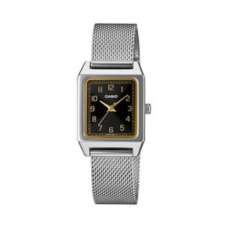 Casio Womens Black Dial Stainless Steel Mesh Analog Watch - LTP-B150M-1BDF