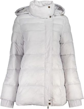 Patrizia Pepe Donsjack met capuchon - Dames - Winterjassen - Wit - S - Leer - Jassen