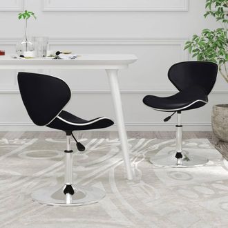 vidaXL Vidaxl - Sillas De Comedor 2 Unidades Cuero Sint&eacute;tico Negro