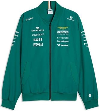 Puma Aston Martin F1 Replica Water Repellent Jacket in Green Lux at Nordstrom, Size Xx-Large