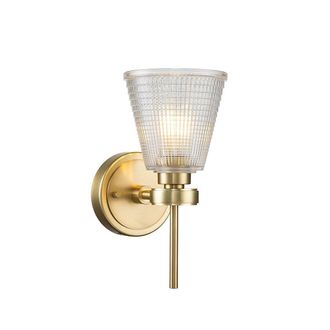 Netlighting Gunnislake Wall Lamp Brushed Brass IP44 in Yellow