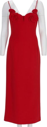 Magda Butrym Fitted Midi Dress With Floral Appliqu&eacute; Details