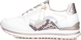 Gabor Schoenen, Dames, Wit, 38 1/2 EU, Leer, Low-Top Sneakers