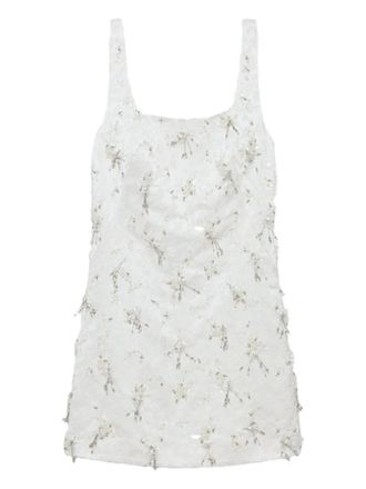 SIMKHAI Viva beaded mini dress - women - Polyester/Elastane/Polyester - 8 - White