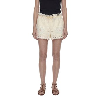 Valentino Fleur a Jour Sangallo Mini Shorts