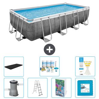 Bestway Piscina Bestway Power Steel Rectangular - 488x244x122 Cm - 8-piezas S536