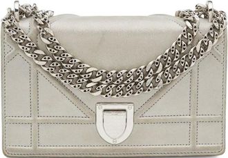 Dior Borsa a tracolla Diorama in pelle - Grigio