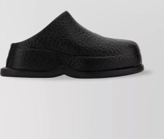 Alexander McQueen leather wave slides